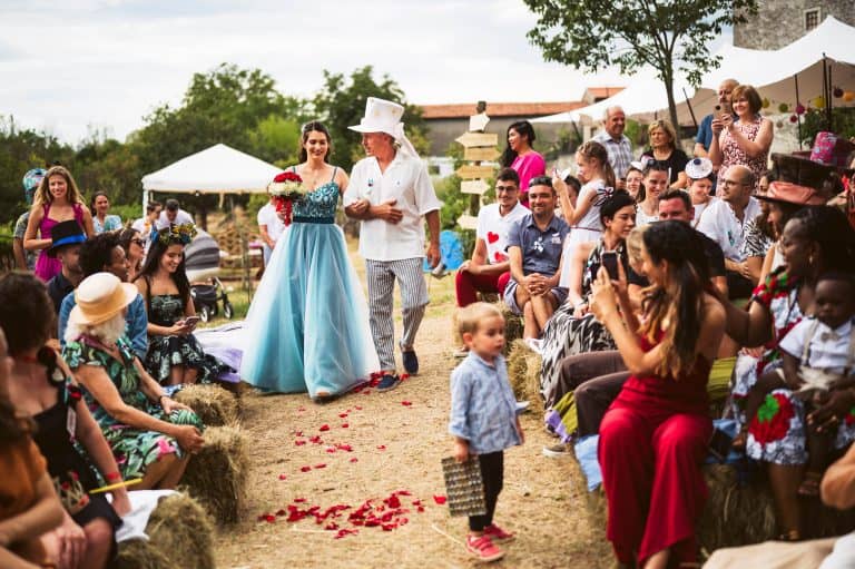 Wonderland themed wedding